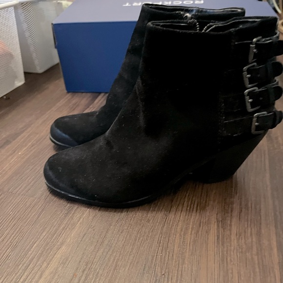 SAM EDLEMAN LEATHER BUCKLE ANKLE BOOTIES SIZE 10 - Picture 5 of 16